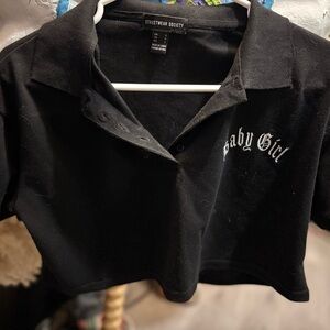 Streetwear Society Black Polo Shirt Casual Cotton Blend